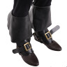 Leather Boot Toppers with Buckles