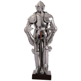 Miniature Knights Plate Armour Suit on Stand- Stainless Steel