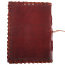 Leather-Bound Journal with Border Stitching