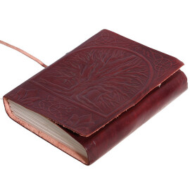 Tree of Life and Triquetra Leather Journal