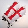 Crusader LARP Leather Bracers Red and White Leather