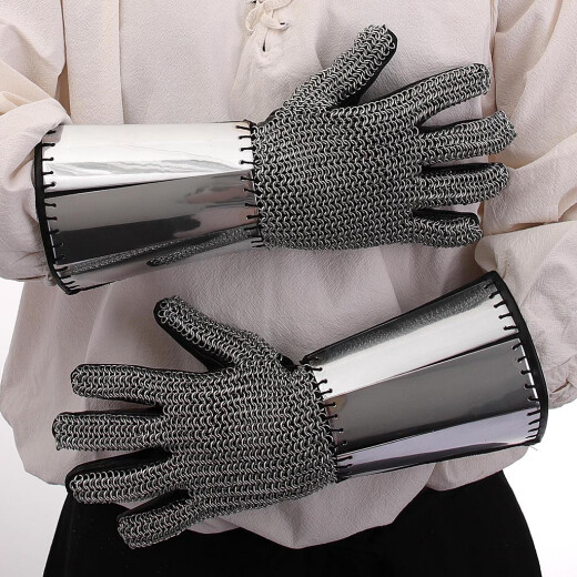 Kroužkové rukavice s oplátovanými manžetami