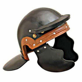 Roman Trooper Leather Helmet