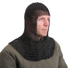 Blackened Chain Mail Armor Coif