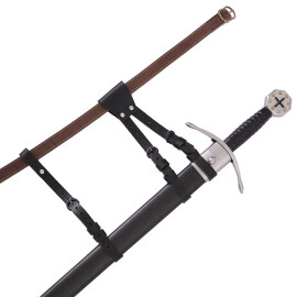 Schwerthalter / Schwertgehänge mit drei Riemen