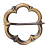 Antique Brass Flower-shaped Ring Buckle - 5Pcs
