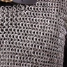 Half Sleeved Chain Mail Shirt, Flat Ring Wedge Riveted (Alt), Natural