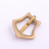 13/14 century pointed small strap buckle made of brass - 5pcs
