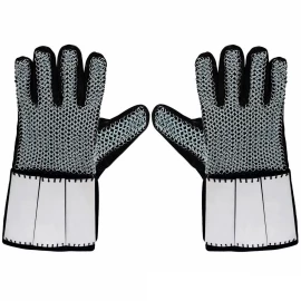 Chainmail gloves with Splinted Plate cuffs LoB