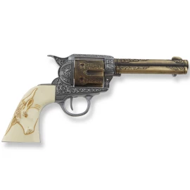 Revolver Colt 45 Peacemaker 27cm mit künstlichem Elfenbeingriff