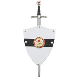 Mini-shield Knights Templar with optional sword