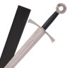 Combat sword Crusader with ring pommel and optional sheath, Class C