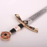 Templářský meč s křížem na hlavici a volitelnou pochvou