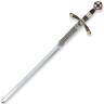 Gold Ornate Templar sword with optional sheath