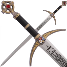 Meč Robin Hood s černým vzorem na čepeli