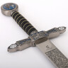 Zednářský meč stříbrná povrchová úprava