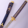 Blue-Gold Katana with sheath