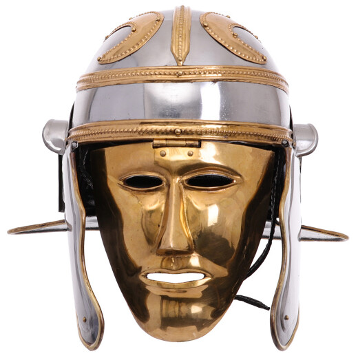 Roman Cavalry Helm with brass face mask