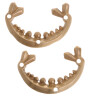 Brass Half moon fittings for bag flaps, set of 2