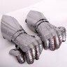Gauntlets with leather gloves, late Middle Ages