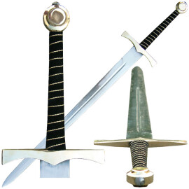 Jedenapůlruční meč Ebroin s mosaznou hlavicí a záštitou, Třída B