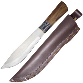 Vikingský nůž s rukojetí ze dřeva Shishum a Pakka