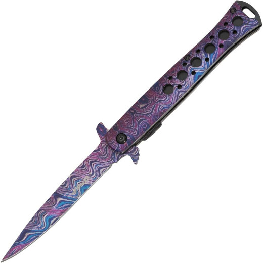 Pestrobarevný kapesní nůž typu Stilet
