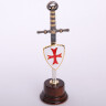 Templar Sword in wooden base - letter opener