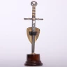 Templářský meč v soklíku - nůž na dopisy