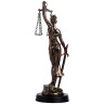 Figure Lady of Justice, goddess of justice, bronzed sculpture 25cm
