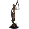 Figure Lady of Justice, goddess of justice, bronzed sculpture 25cm