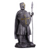 Figure crusader with spear and shield 18cm