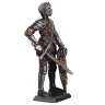 Toy Tin Soldier Medieval Knight with battle axe and lion coat of arms 110mm