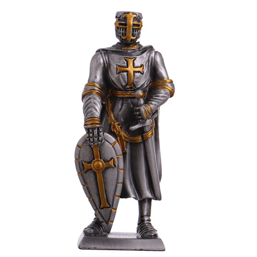 Toy Tin Soldier Medieval Knight Templar with shield and sword 105mm