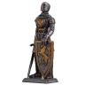 Zinnsoldat mittelalterlicher Ritter mit Wappenschild und Pferd 105mm