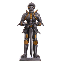 Toy Tin Soldier Medieval Knight with two-handed sword and blade breakers 105mm