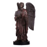 Angel figure Archangel Uriel with holy scripture and flame of hope 20cm