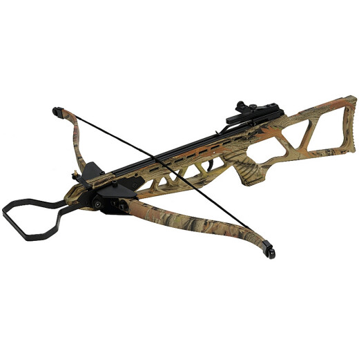 Rifle CROSSBOW 130 lbs Camo with retractable bow and stirrup