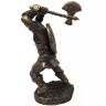 Viking warrior figure 23cm with ax and shield bronzed - Sale