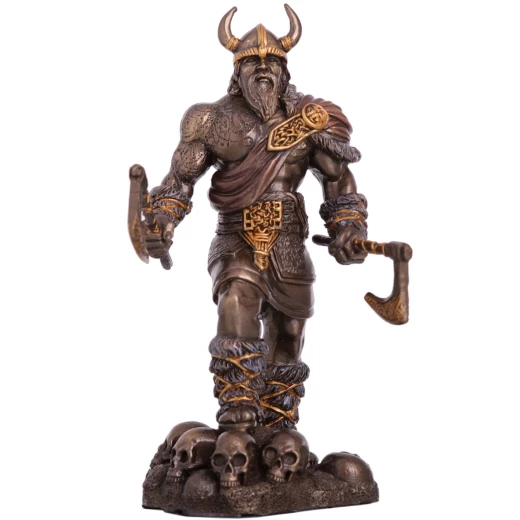 Soška svalnatý Viking se dvěma sekyrami