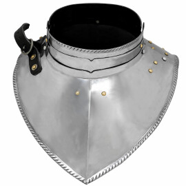 Steel Gorget with articulated stand-up collar, 16 gauge