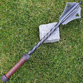 All-steel mace with 6 blades, blackened