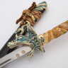 Wakizashi with Dragons, with black lacquered scabbard
