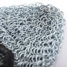 Leather hemmed chain mail coif stainless steel