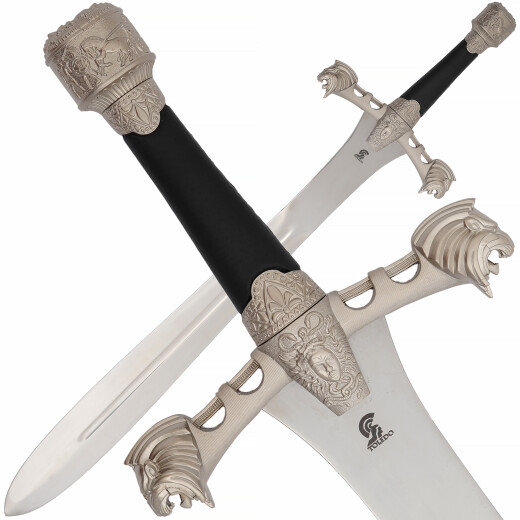 Ceremoniální meč Alexandr Veliký, patinovaná ocel
