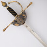 Španělský meč Cazoleta 16 stol. částečně zlatavý povrch
