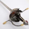 Musketier-Schwert mit schwarzem und goldfarbenem Finish