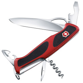 Swiss Knife RangerGrip 61, 130mm, 2 Component-Scales, red/black