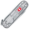 Švýcarský kapesní nůž SilverTech, SwissLite, stříbrný transparentní s LED