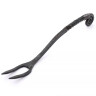 Iron fork with rolled handle end